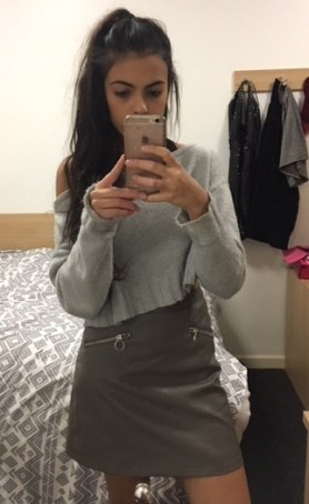 second grey skirt